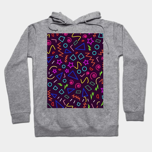 Scribble mixed shapes colour print Hoodie by LiliMagic